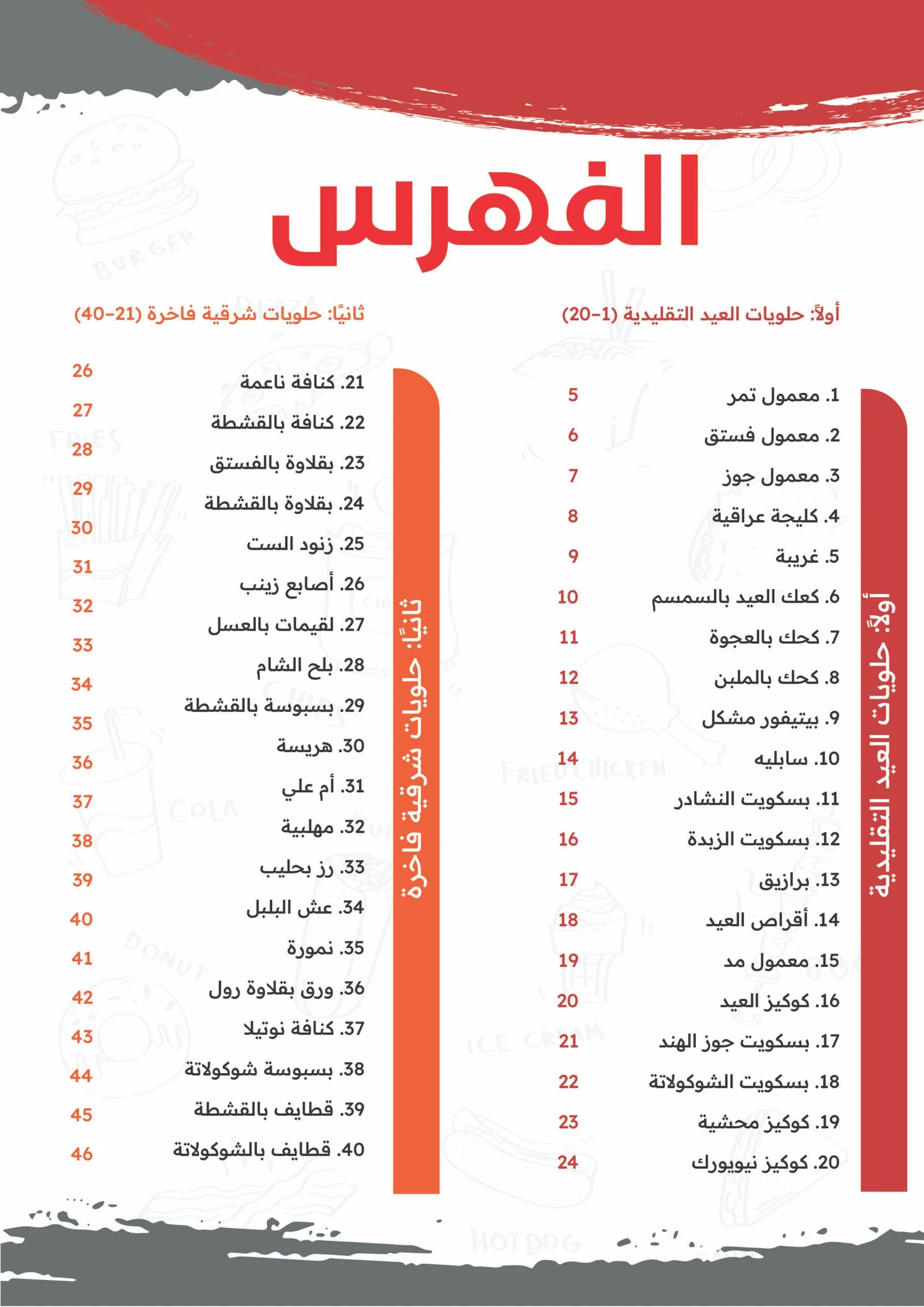 أشهر حلويات العيد: 100 وصفة تقليدية وفاخرة بالصور